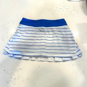 Lululemon Women's Run Skort Blue/White Stripe Size 6